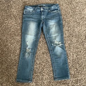 PAISLEY SKY Women’s Sz 6 Skinny Blue Jean Crops